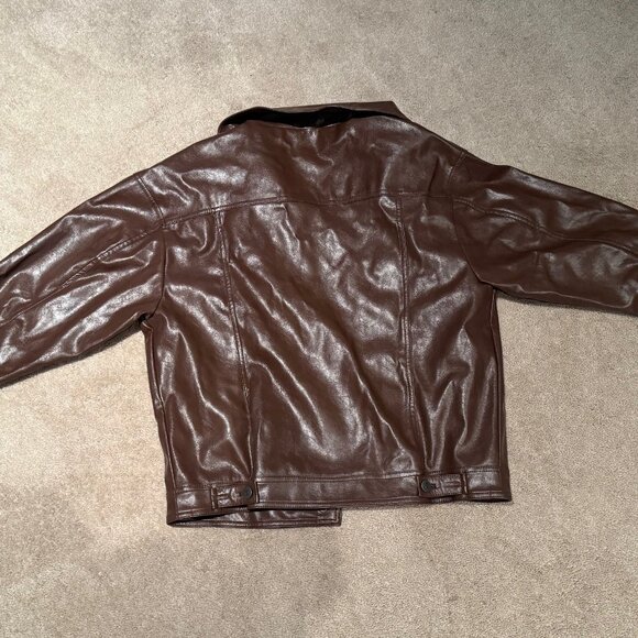 The Weston Faux Leather Boyfriend Jacket by Pilcro - Picture 2 of 7